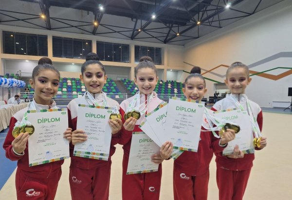 Мы заслужили эти медали – команда в групповых упражнениях, победившая на Первенстве Азербайджана по художественной гимнастике