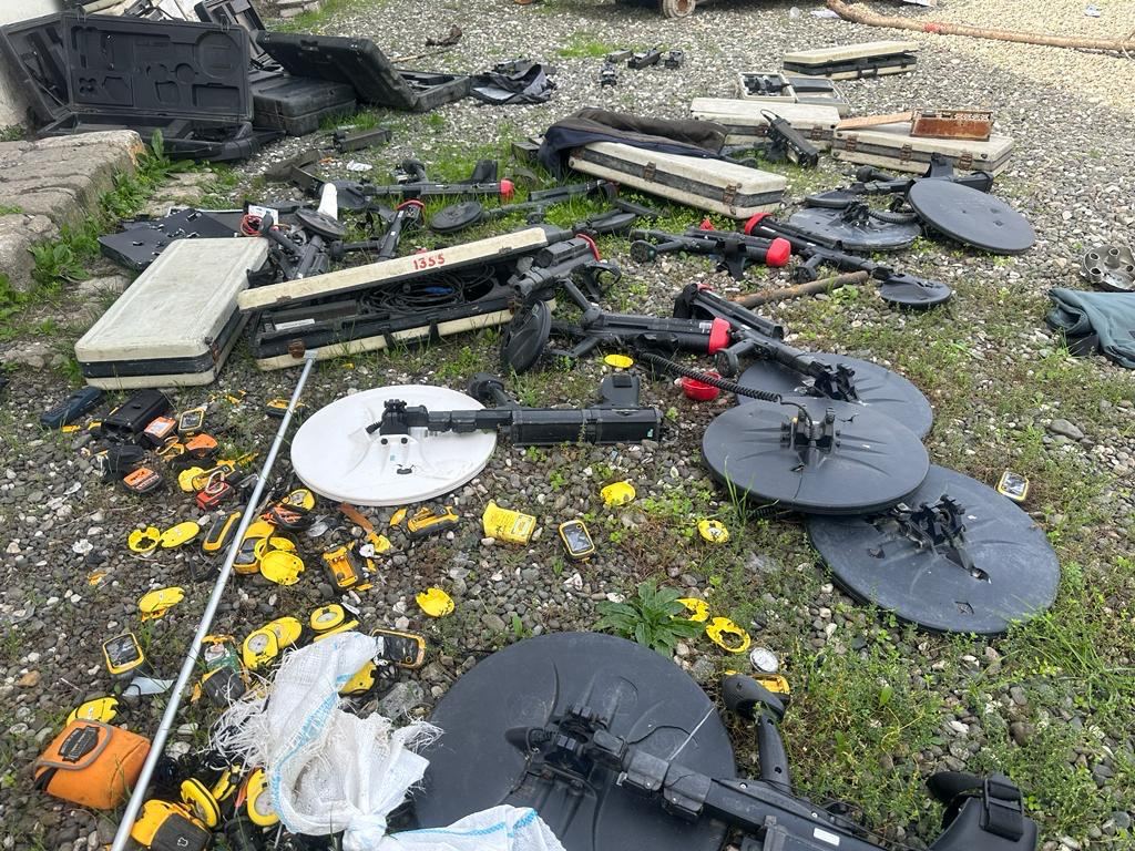 Azerbaijan uncovers foreign NGO's base with intentionally crashing demining equipment (PHOTO)