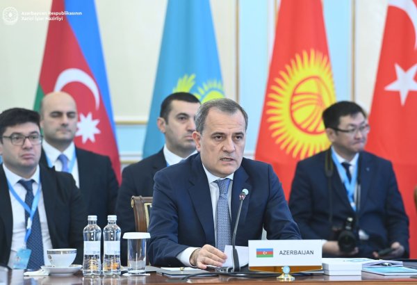 Azerbaijani FM addresses meeting of FMs of OTS in Astana