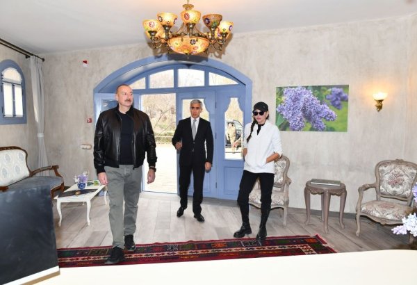 Президент Ильхам Алиев и Первая леди Мехрибан Алиева приняли участие в открытии отеля Yasəmən в Шуше (ФОТО)