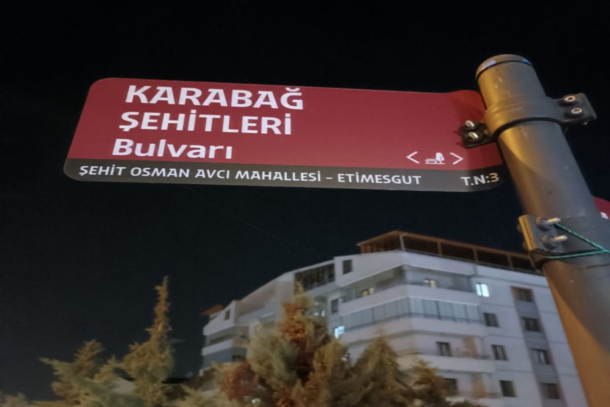 Türkiye now has "Karabakh Martyrs avenue"