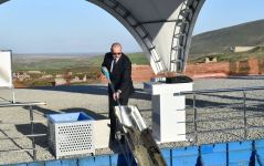 Президент Ильхам Алиев заложил фундамент села Гаргабазар в Физулинском районе (ФОТО)