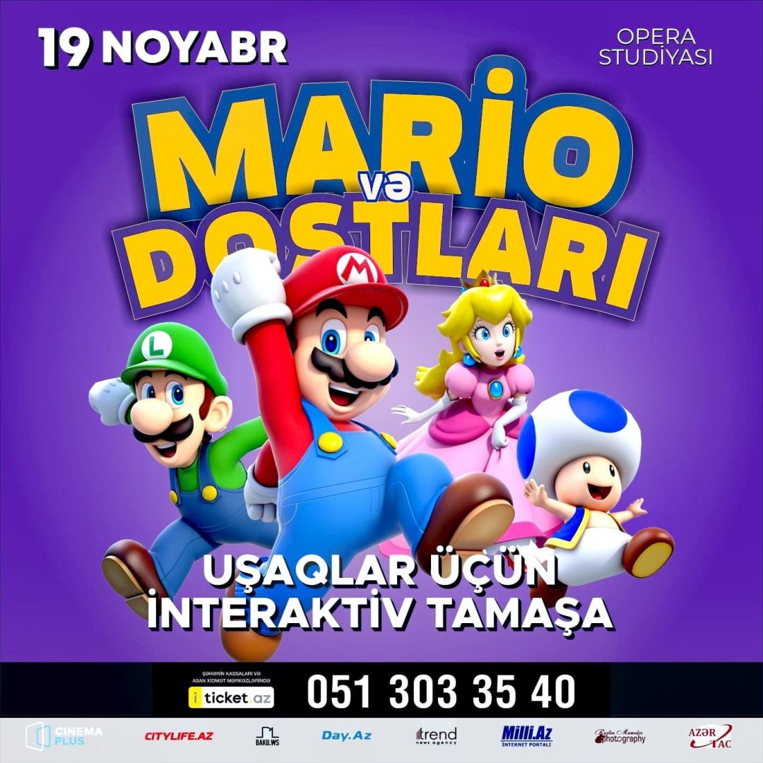 "Марио и друзья": самый узнаваемый персонаж компьютерных игр в Баку