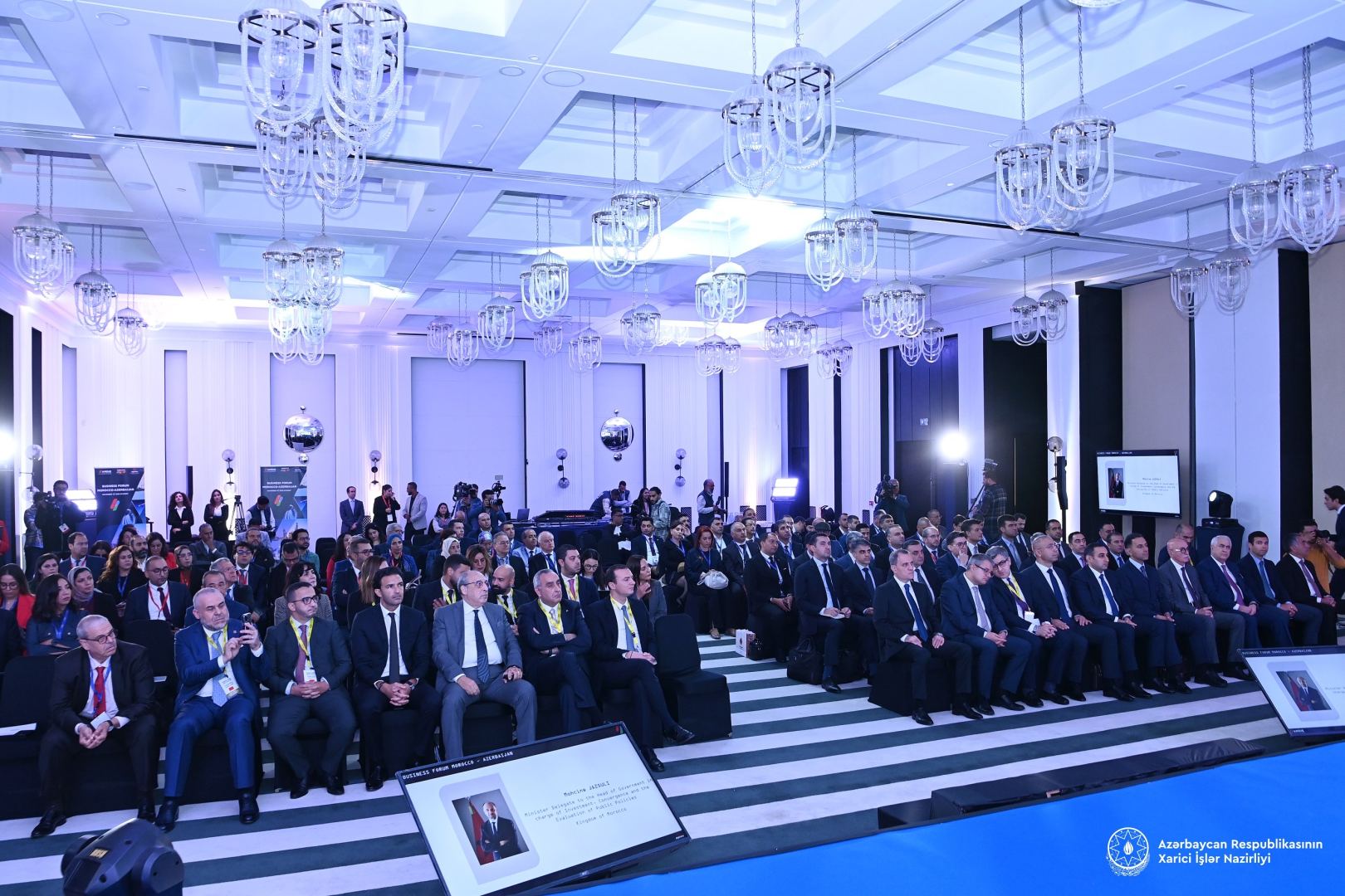 Azerbaijani FM delivers speech at Azerbaijani-Moroccan business forum