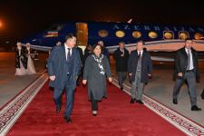 Azerbaijani Parliament Chair Sahiba Gafarova arrives on working visit to Kyrgyzstan (PHOTO)