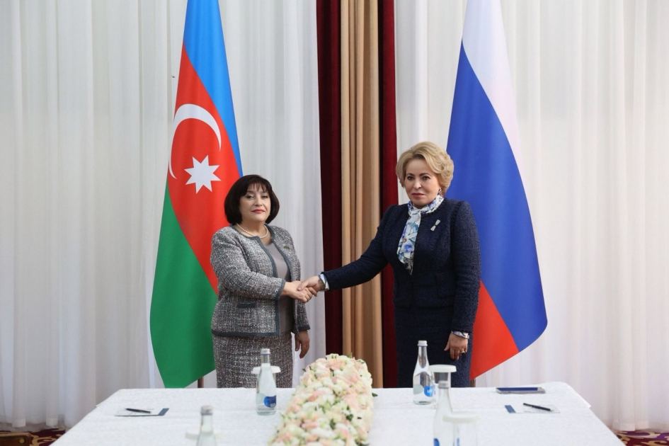 Azerbaijan's parliament speaker, chairwoman of Russia's Federation Council talk inter-parliamentary relations