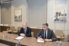 Джейхун Байрамов обсудил развитие связей в сфере интеллектуальной собственности с президентом Евразийского патентного ведомства