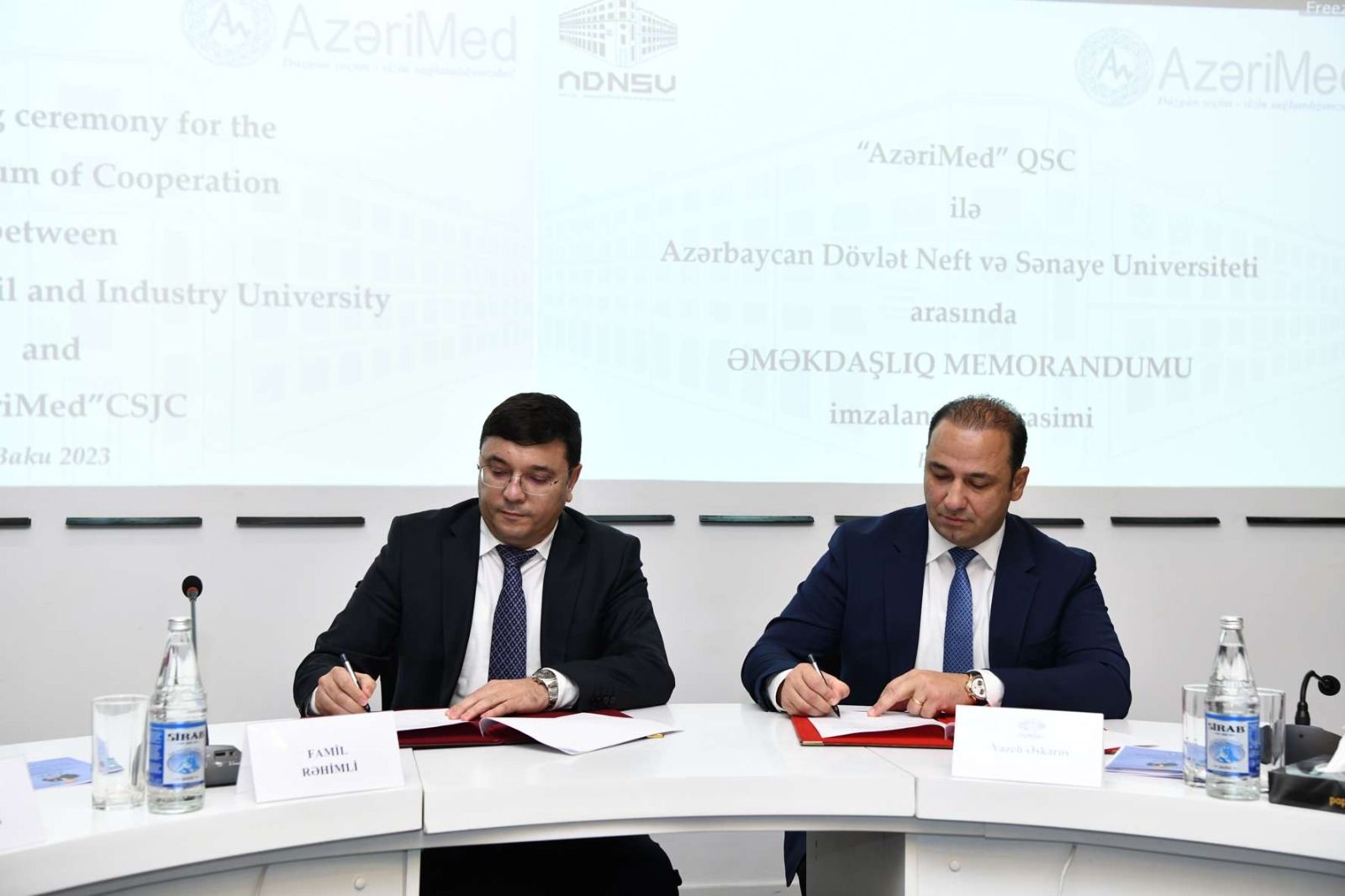 ADNSU ilə “AzeriMed” QSC arasında Əməkdaşlıq memorandumu imzalanıb (FOTO)