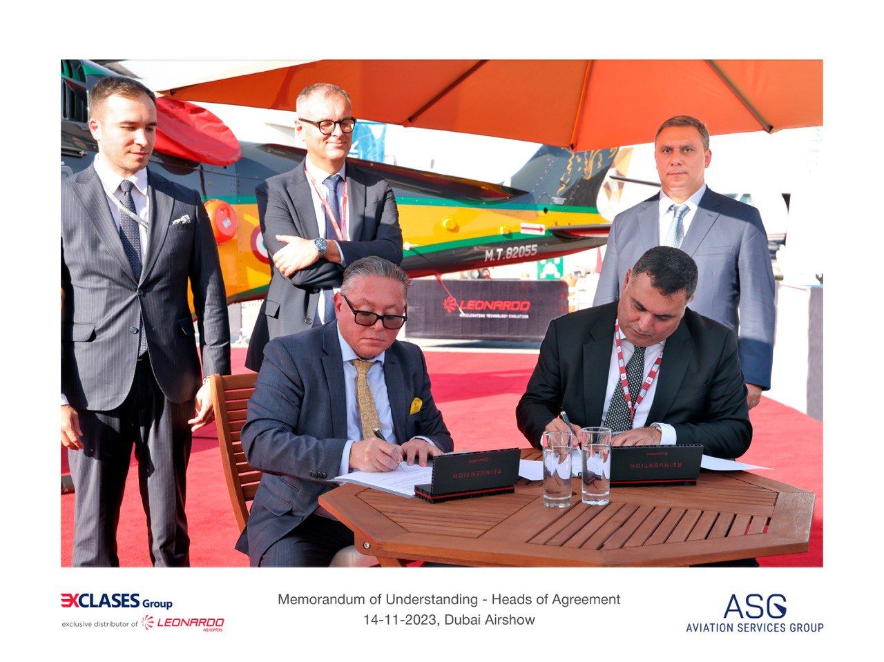 «ASG Helicopter Services» и «Exclases Group» подписали меморандум о приобретении трех вертолетов нового поколения компании «Leonardo» (ФОТО)