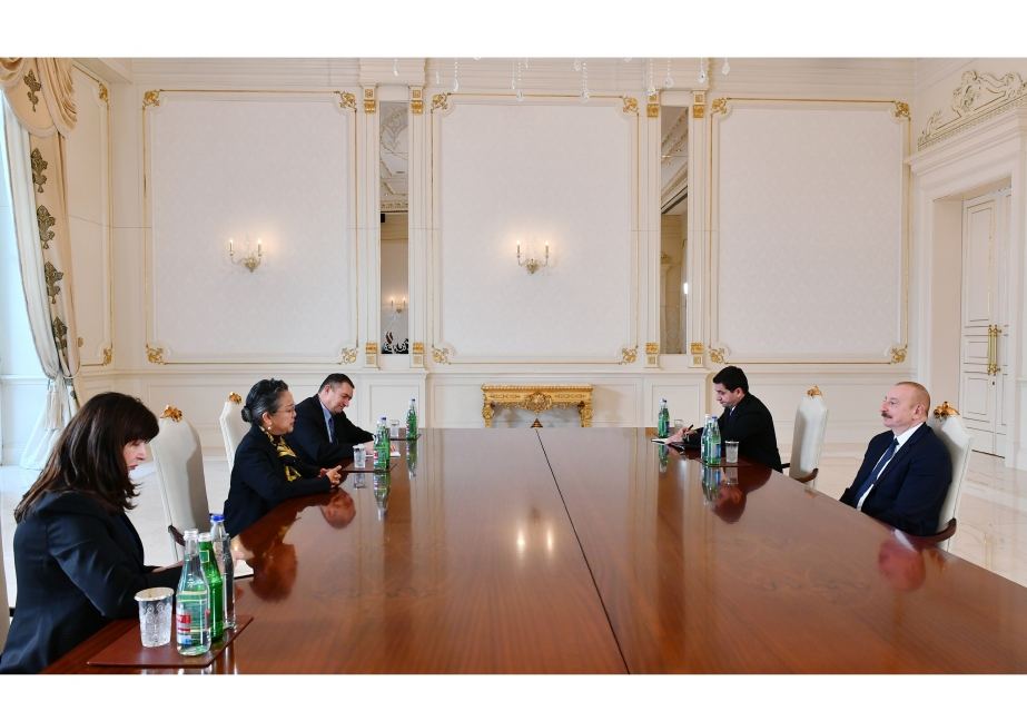 Президент Ильхам Алиев принял исполнительного секретаря Экономической и социальной комиссии ООН для Азии и Тихого океана (ВИДЕО)
