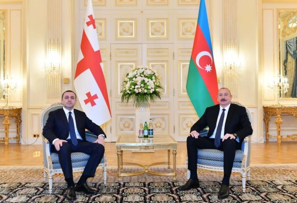 Президент Ильхам Алиев встретился с премьер-министром Грузии (ФОТО/ВИДЕО)