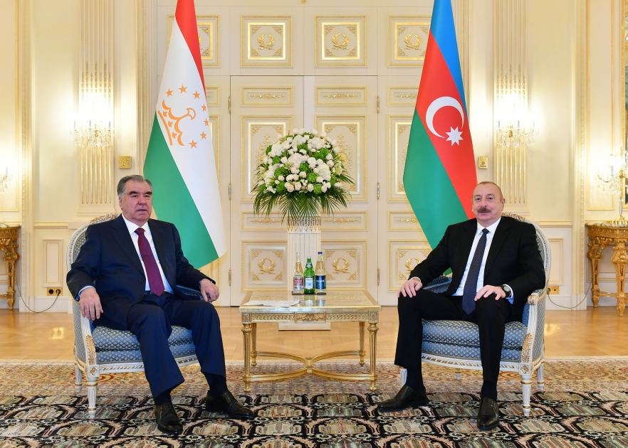 Президент Ильхам Алиев встретился с Президентом Таджикистана Эмомали Рахмоном (ФОТО/ВИДЕО)