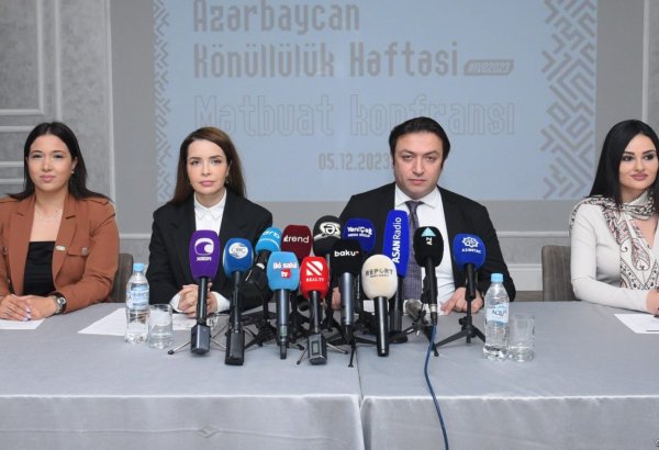 Azərbaycan Könüllülük Həftəsi 2023”ün başlaması ilə bağlı mətbuat konfransı keçirilib (FOTO)