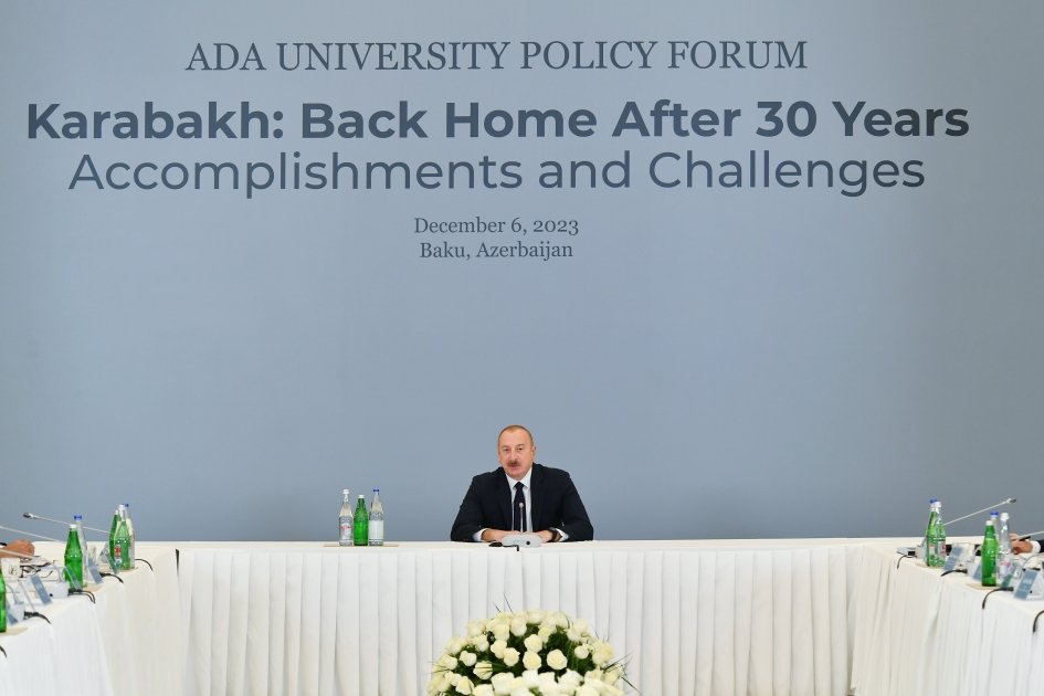 President Ilham Aliyev attends "Karabakh: Back Home After 30 Years. Accomplishments and Challenges" int'l forum (PHOTO/VIDEO)