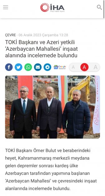 Азербайджан играет важную роль в восстановлении региона землетрясения - руководитель TOKİ (ФОТО/ВИДЕО)