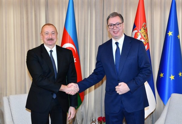 Состоялась встреча Президента Ильхама Алиева с Президентом Сербии Александаром Вучичем (ФОТО)