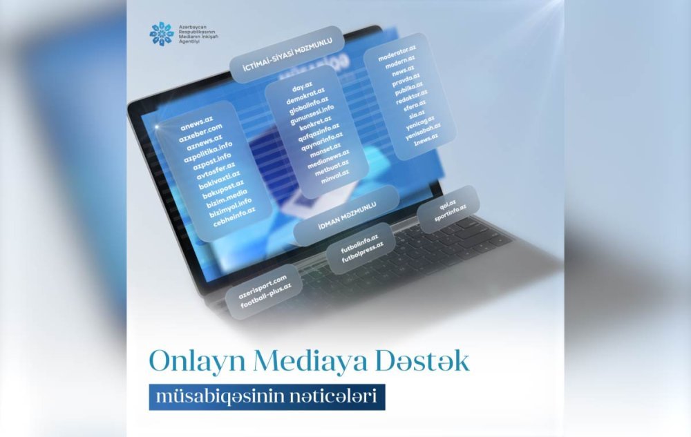 Стали известны результаты конкурса, объявленного в рамках проекта поддержки субъектов онлайн-медиа Азербайджана