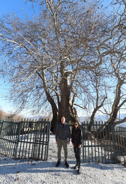 President Ilham Aliyev, First Lady Mehriban Aliyeva visit "Chinar sacred place" monument complex (PHOTO/VIDEO)