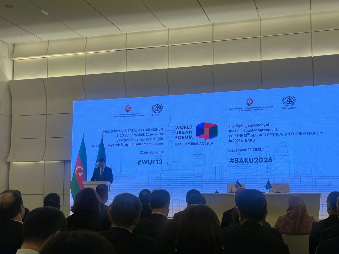 Состоялась церемония подписания Соглашения о проведении XIII сессии Всемирного градостроительного форума в Баку