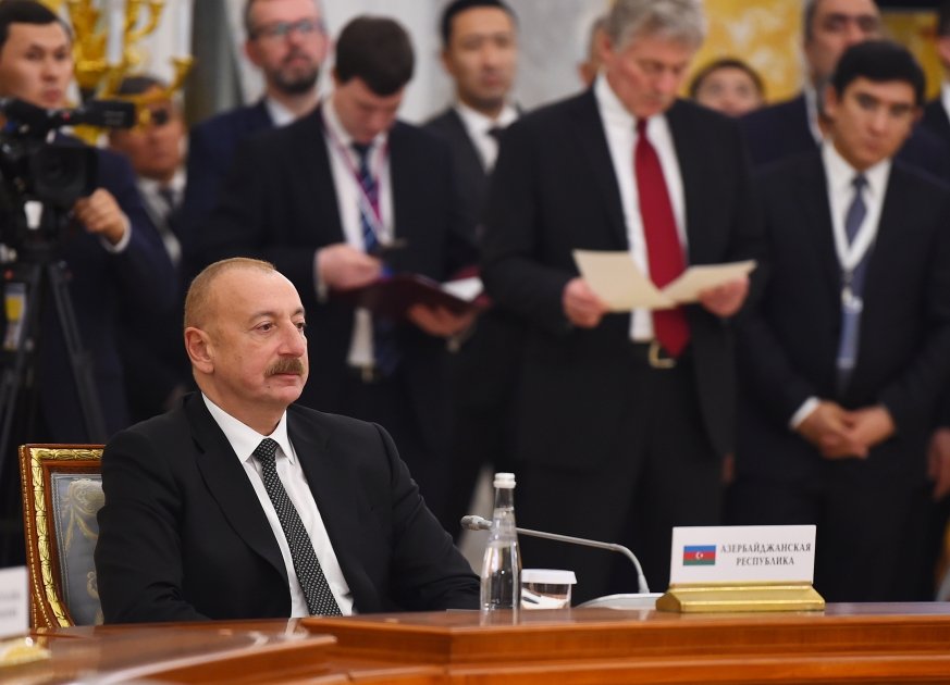 President Ilham Aliyev attends informal meeting of CIS heads of state in Saint Petersburg (PHOTO)