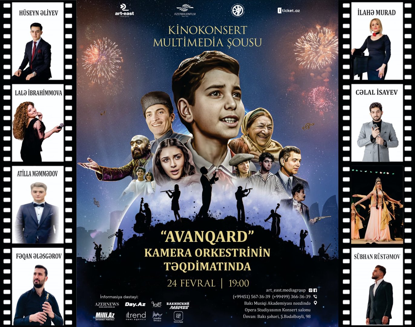 Азербайджанские фильмы в музыкально-танцевальном мультимедийном шоу Kinokonsert