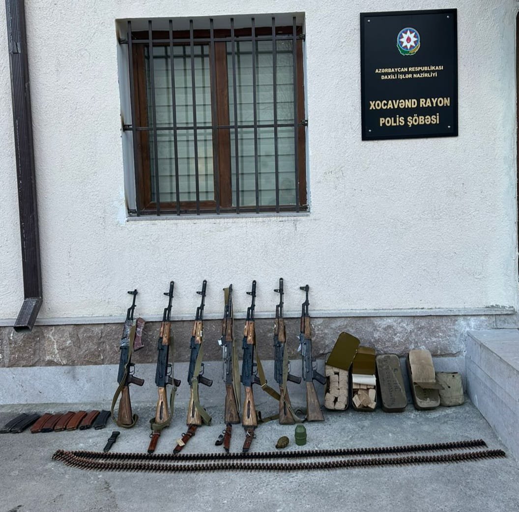 В Ходжавенде обнаружено значительное количество оружия и боеприпасов