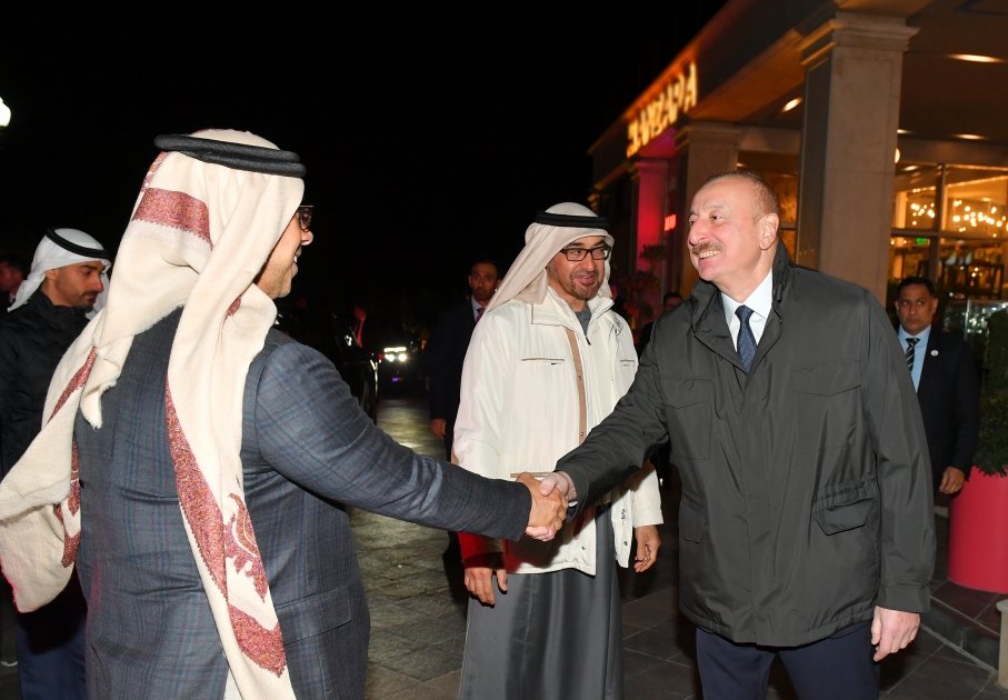 Official reception held in honor of UAE President on behalf of President Ilham Aliyev (PHOTO/VIDEO)