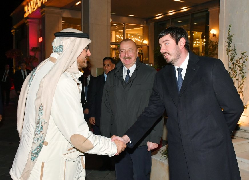 Official reception held in honor of UAE President on behalf of President Ilham Aliyev (PHOTO/VIDEO)