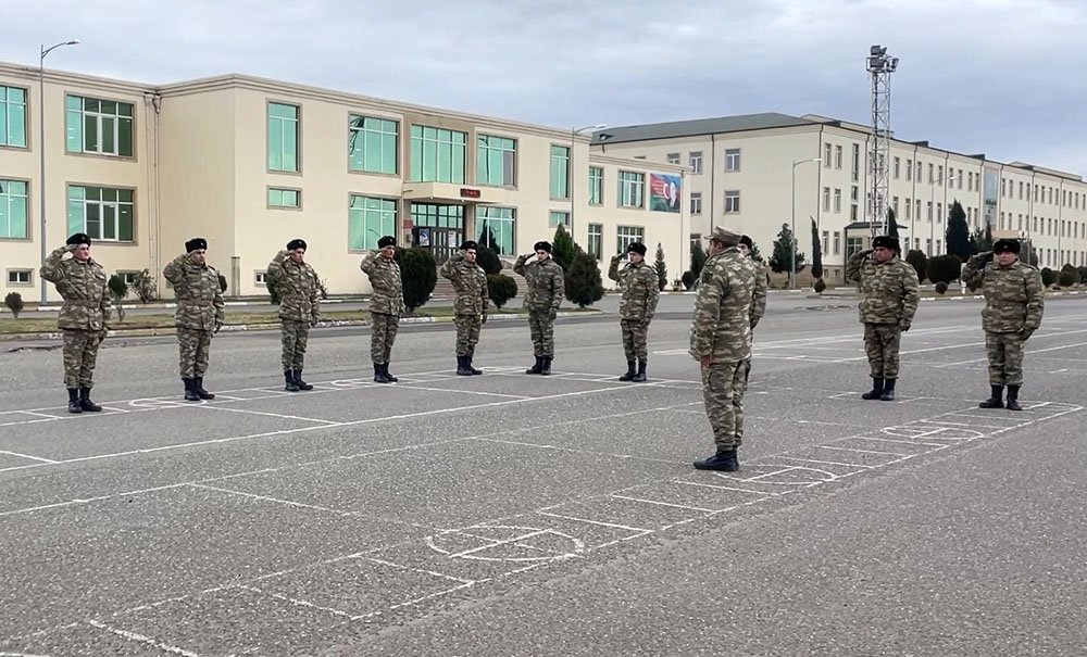 Azerbaijan continues admission of new conscripts in military units (VIDEO)