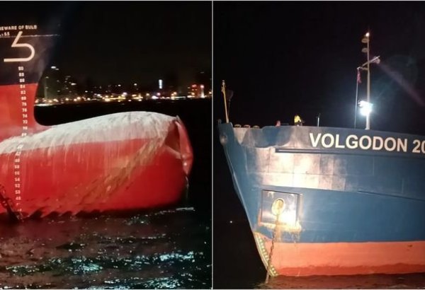 İstanbul sahillərində iki yük gəmisi toqquşdu