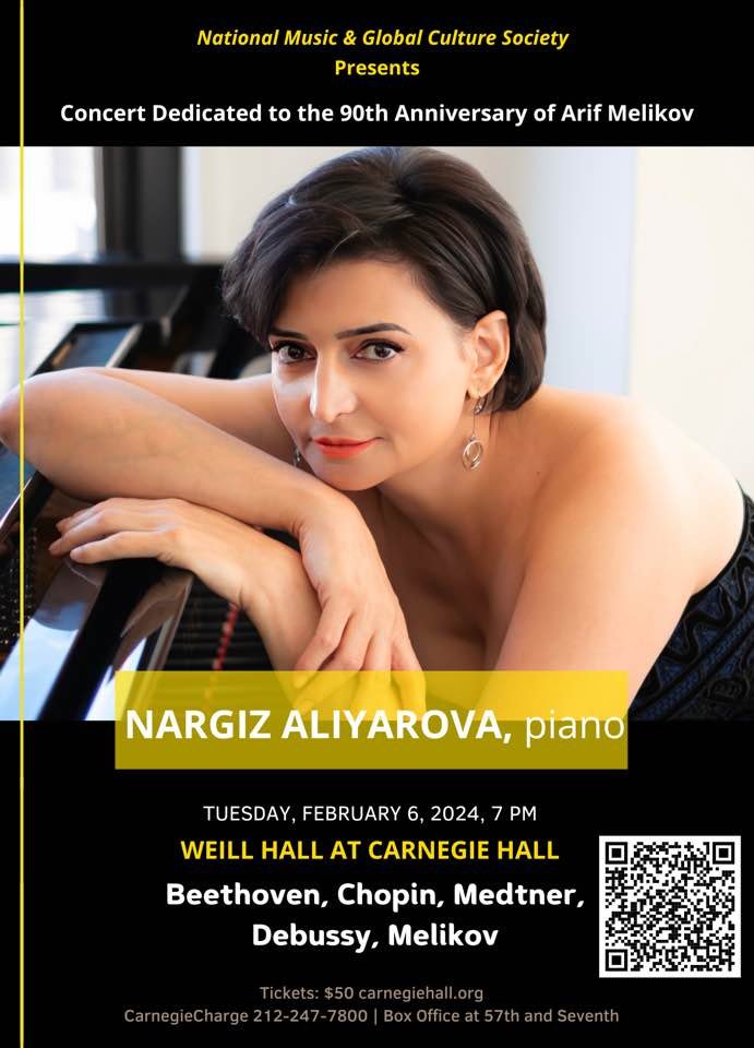 В знаменитом Карнеги-холле в Нью-Йорке пройдет концерт Наргиз Алияровой, посвященный 90-летию Арифа Меликова