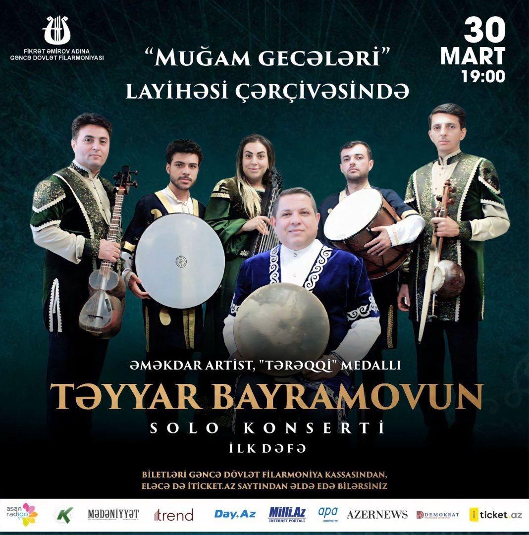 В Гянджинской филармонии впервые с концертом выступит ханенде Тайяр Байрамов