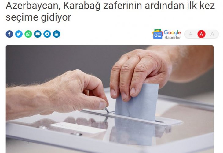 Reputable Turkish media highlight Azerbaijan's upcoming presidential election