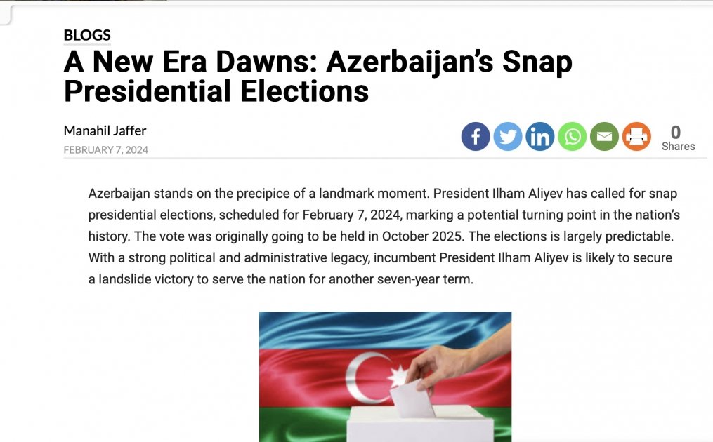 Президентские выборы в Азербайджане находятся в центре внимания международной прессы (ФОТО)