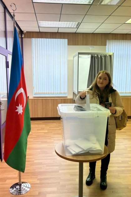 Young people take an active part in voting at Azerbaijani Embassy in Estonia
