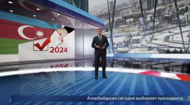 Russia's most-watched channel highlights voting process in Azerbaijan's presidential poll (VIDEO)