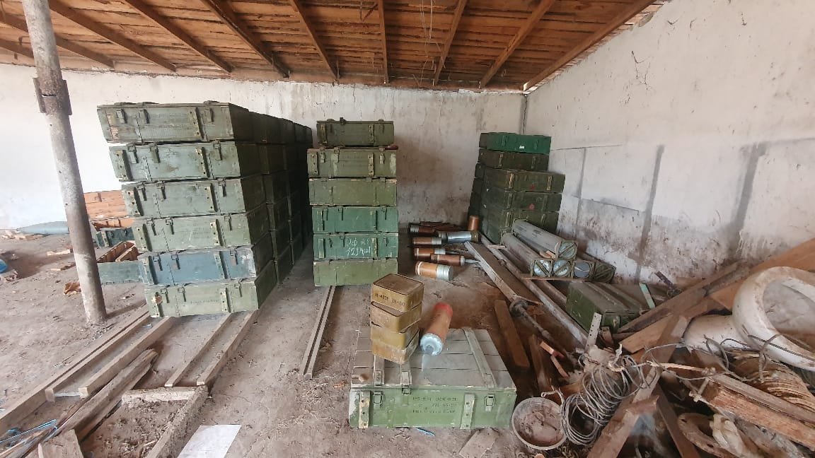 Azerbaijan's Khojavend comes across plethora of artillery and tank shells