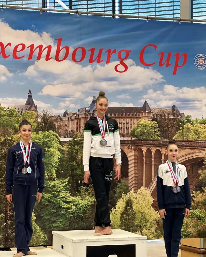 Азербайджанские гимнастки успешно выступили на международном турнире в Люксембурге (ФОТО)