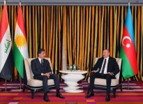 Президент Ильхам Алиев встретился в Мюнхене с главой региона Иракский Курдистан (ФОТО/ВИДЕО)