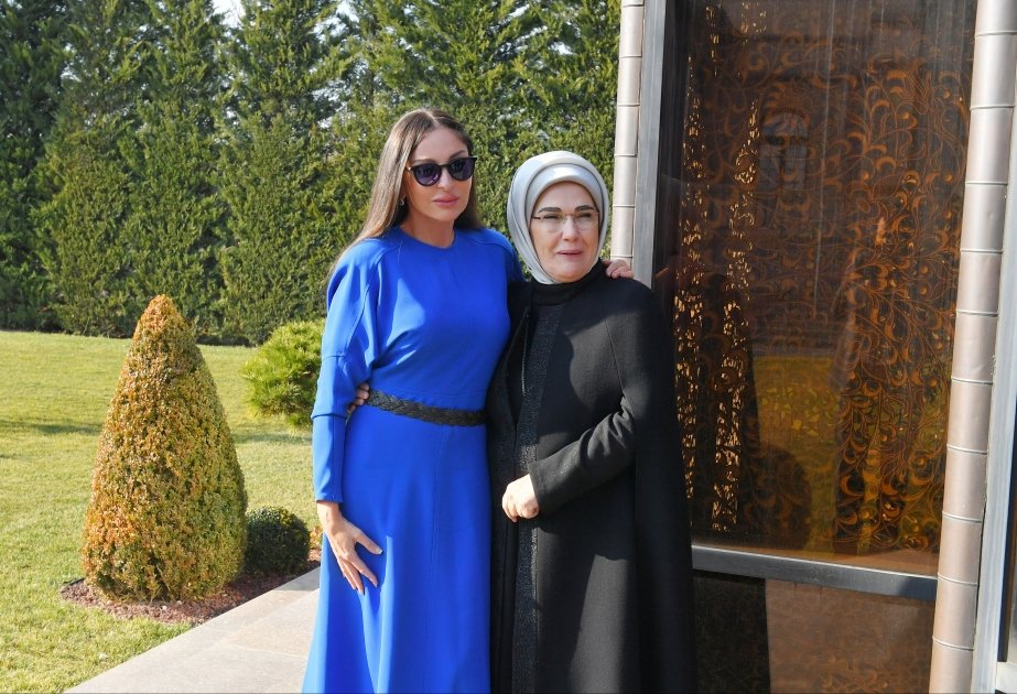 В Анкаре состоялась встреча Первой леди Мехрибан Алиевой и Первой леди Эмине Эрдоган (ФОТО)