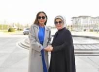 First Lady Mehriban Aliyeva and First Lady Emine Erdogan hold meeting in Ankara (PHOTO)