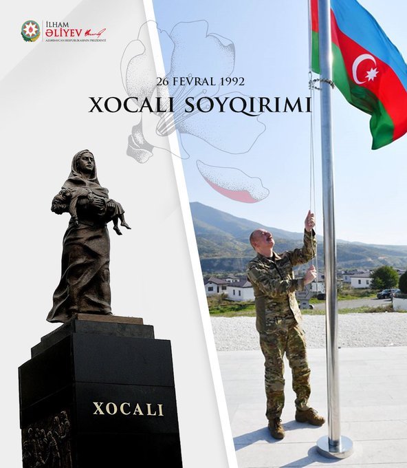 Президент Ильхам Алиев поделился публикацией в связи с 32-й годовщиной Ходжалинского геноцида (ФОТО)