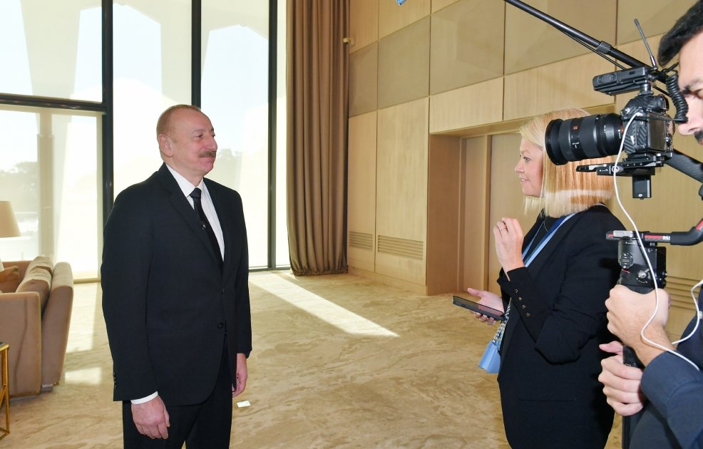Президент Азербайджана Ильхам Алиев дал интервью телеканалу «Евроньюс» (ВИДЕО/ФОТО)