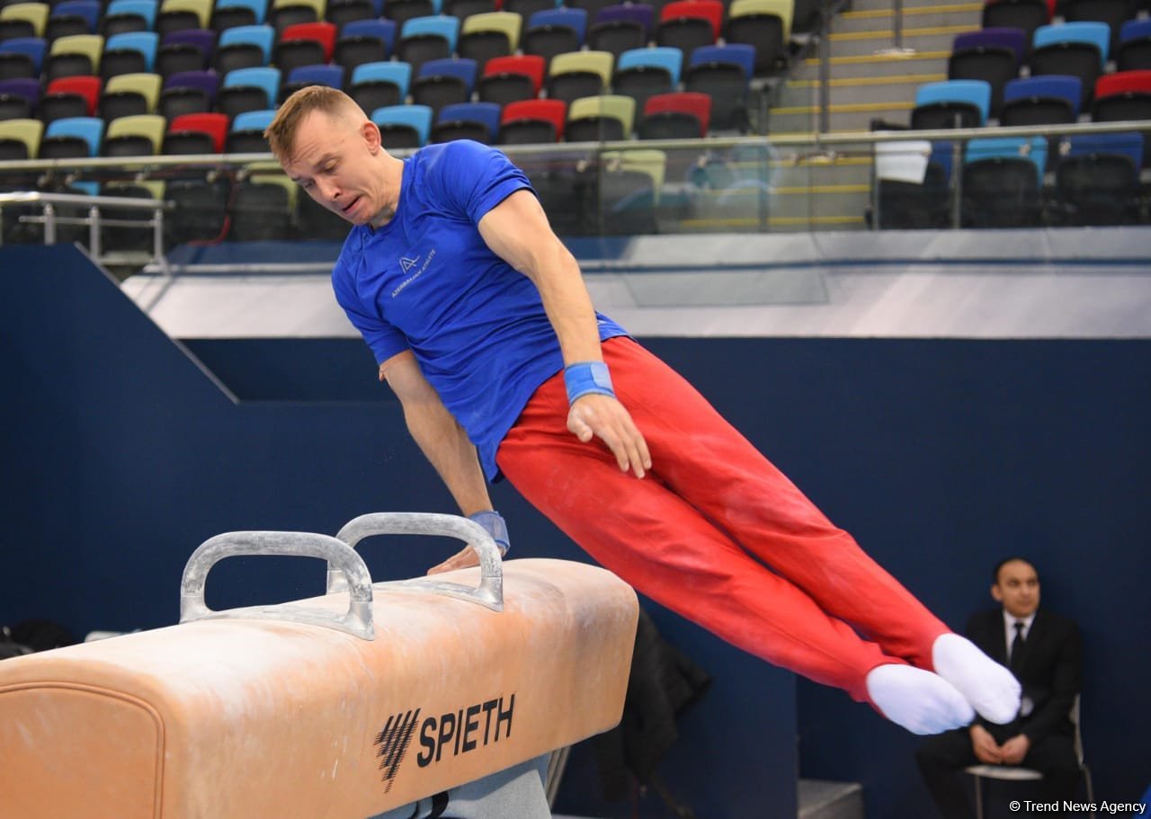 Artistic Gymnastics World Cup athletes hone at Baku's National Gymnastics Arena (PHOTO)