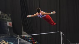 Лучшие моменты второго дня соревнований Кубка мира по спортивной гимнастике в Баку (ФОТО)