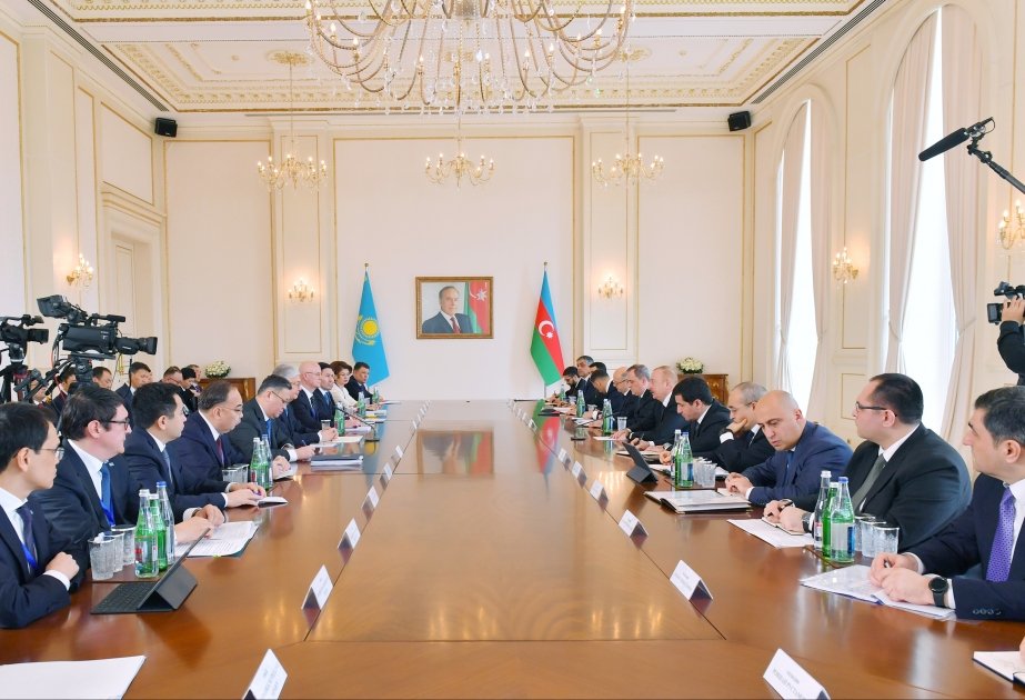 Состоялось первое заседание Высшего межгосударственного совета  Азербайджана и Казахстана с участием Президента Ильхама Алиева и Президента Касым-Жомарта Токаева (ФОТО)