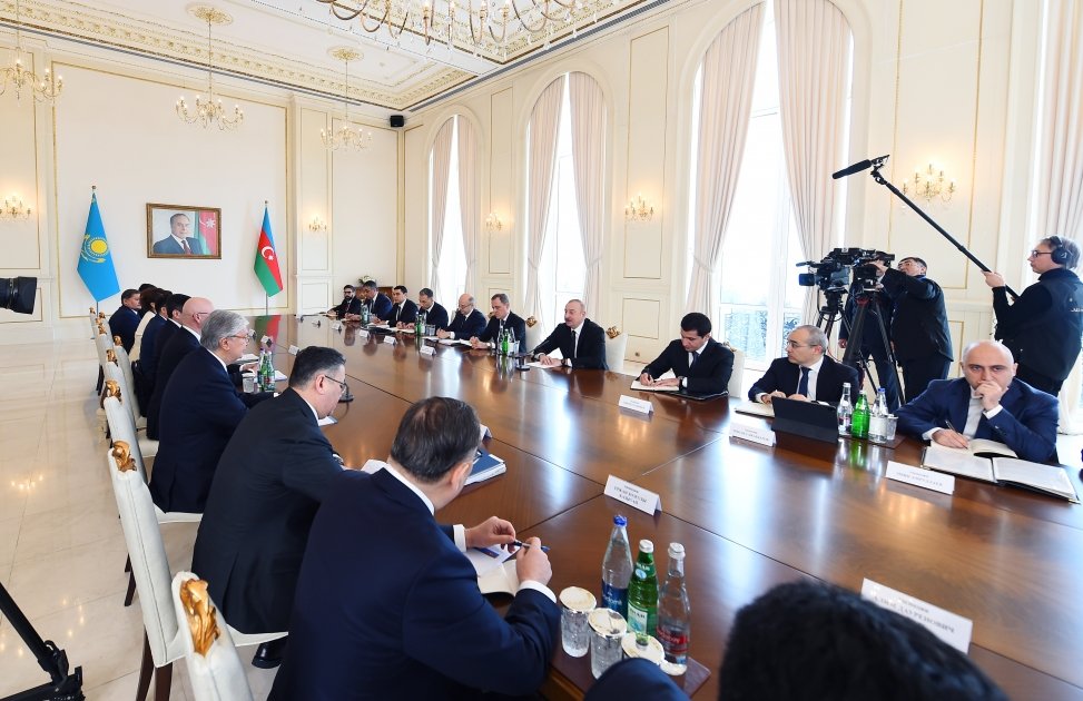 President Ilham Aliyev, President Kassym-Jomart Tokayev participate in fist meeting of Azerbaijan-Kazakhstan High-Level Intergovernmental Council (PHOTO/VIDEO)