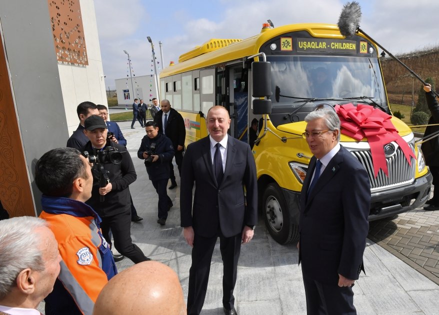 President Ilham Aliyev, President Kassym-Jomart Tokayev attend opening ceremony of Kurmangazy Children's Creativity Center in Fuzuli (PHOTO/VIDEO)