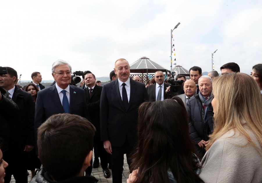 President Ilham Aliyev, President Kassym-Jomart Tokayev attend opening ceremony of Kurmangazy Children's Creativity Center in Fuzuli (PHOTO/VIDEO)