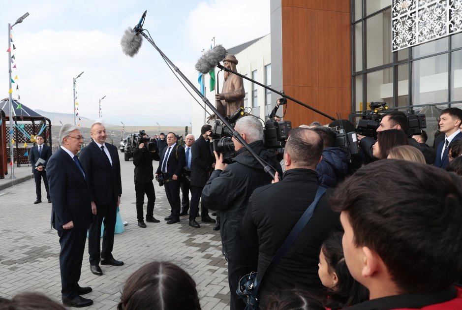 President Ilham Aliyev, President Kassym-Jomart Tokayev attend opening ceremony of Kurmangazy Children's Creativity Center in Fuzuli (PHOTO/VIDEO)